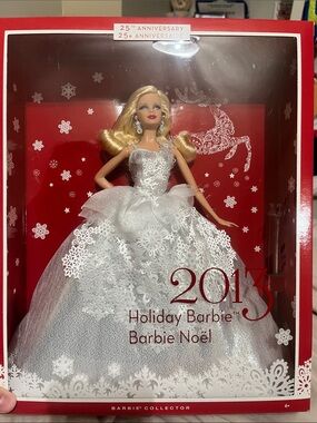 Barbie 2013 Holiday Doll in Sparkling White Lace Gown